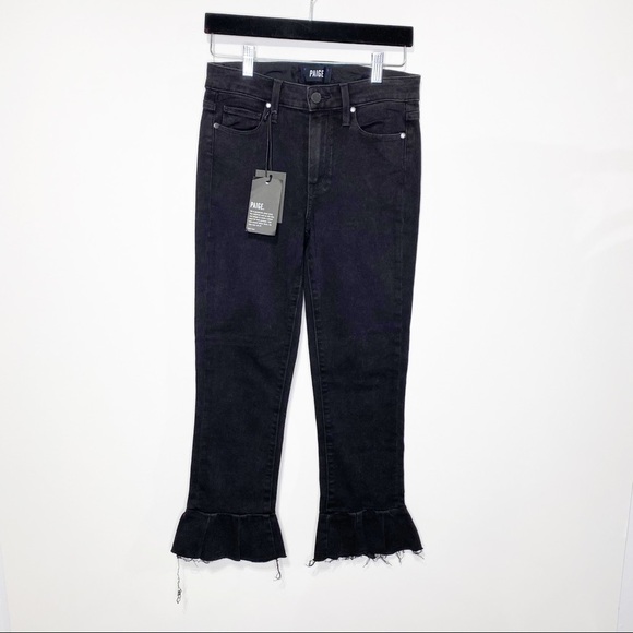 NWT PAIGE Rafaela Ruffle Hem High Waist Skinny Jeans - Picture 3 of 13